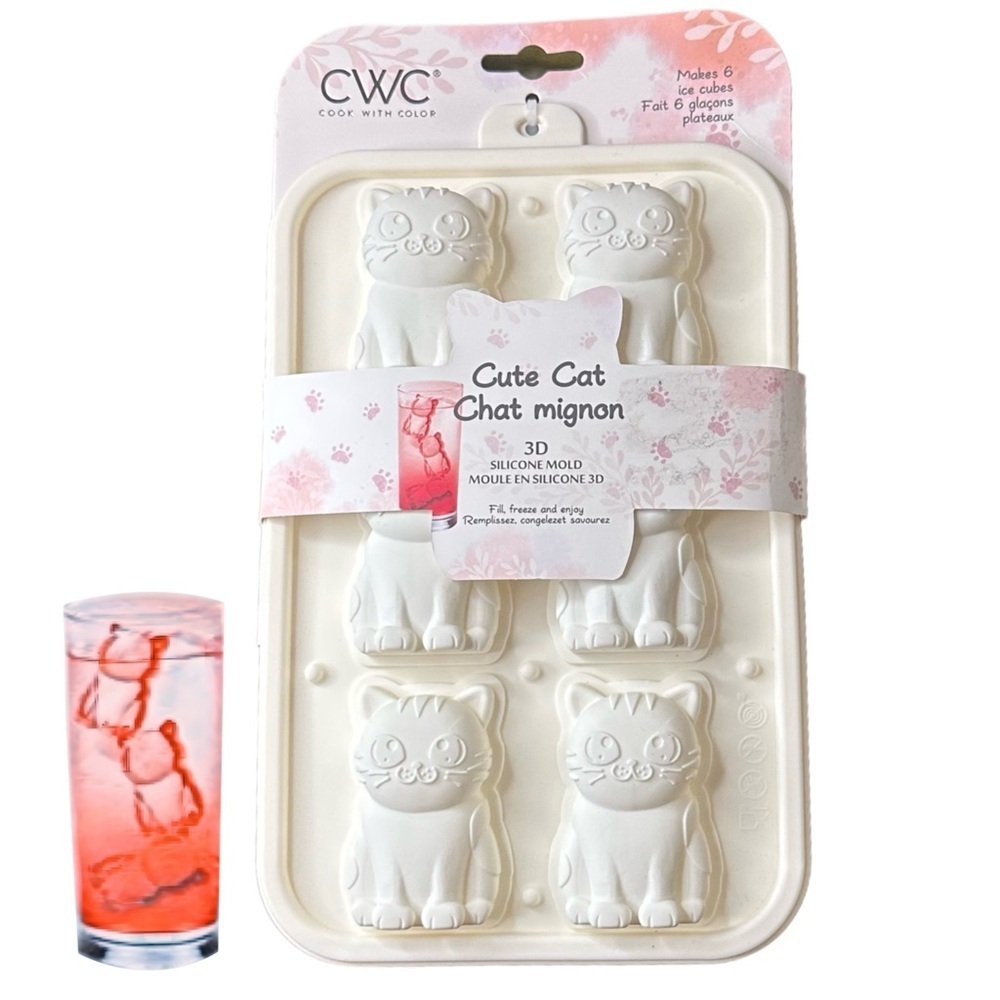 5/$25 😻 Cute Cat Silicone Mold - White